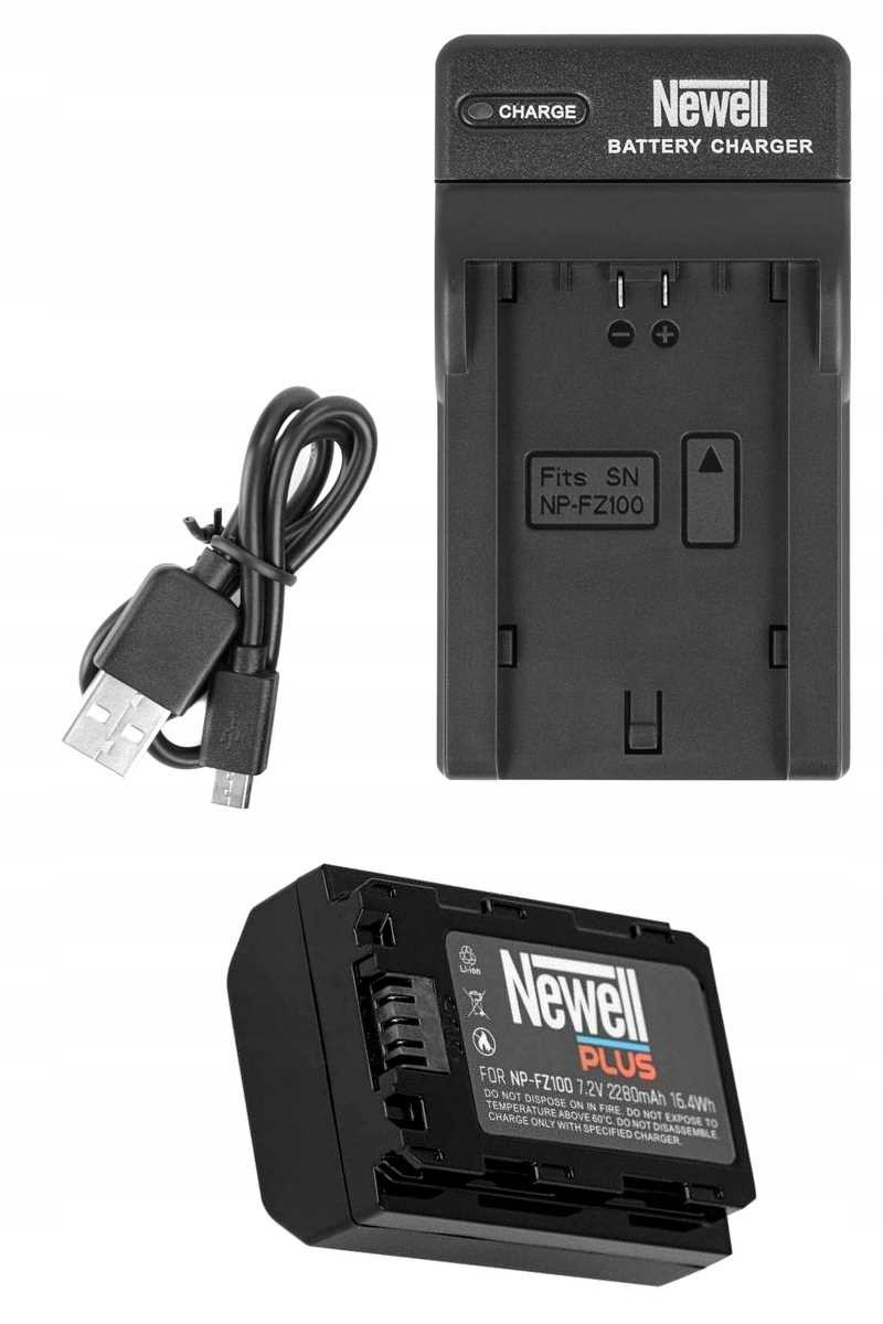 Set nabíječka+ akumulátor Plus NP-FZ100 pro Sony A9 II A6600 FX30 A7C