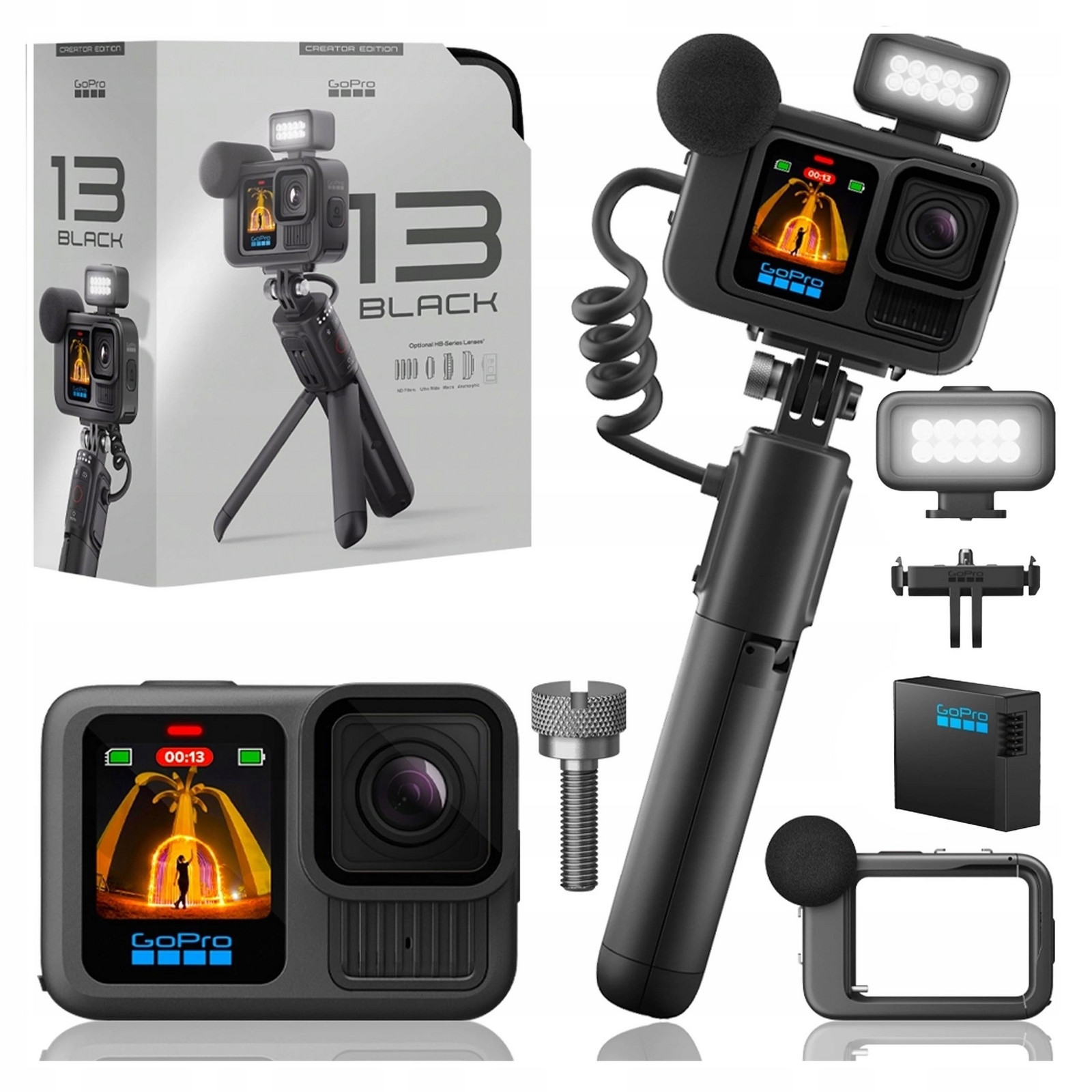 Set akční kamery GoPro Hero 13 Black Creator Edition Hypersmooth 6.0