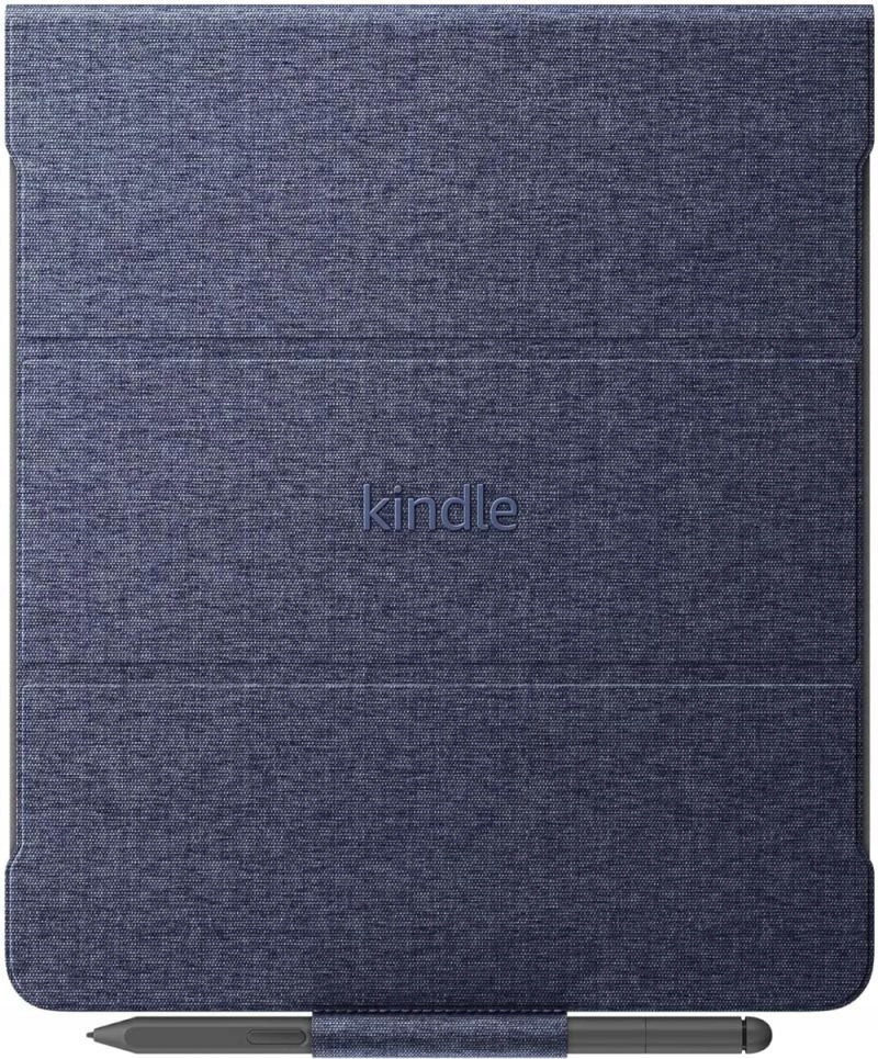 Originální pouzdro Amazon Kindle Scribe Ksfadb, Pu kůže, stojánek, modré