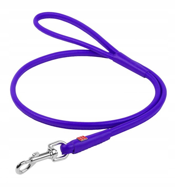 Vodítko Pro Psa Z Kůže Waudog Collar 122CM/8MM Fialová