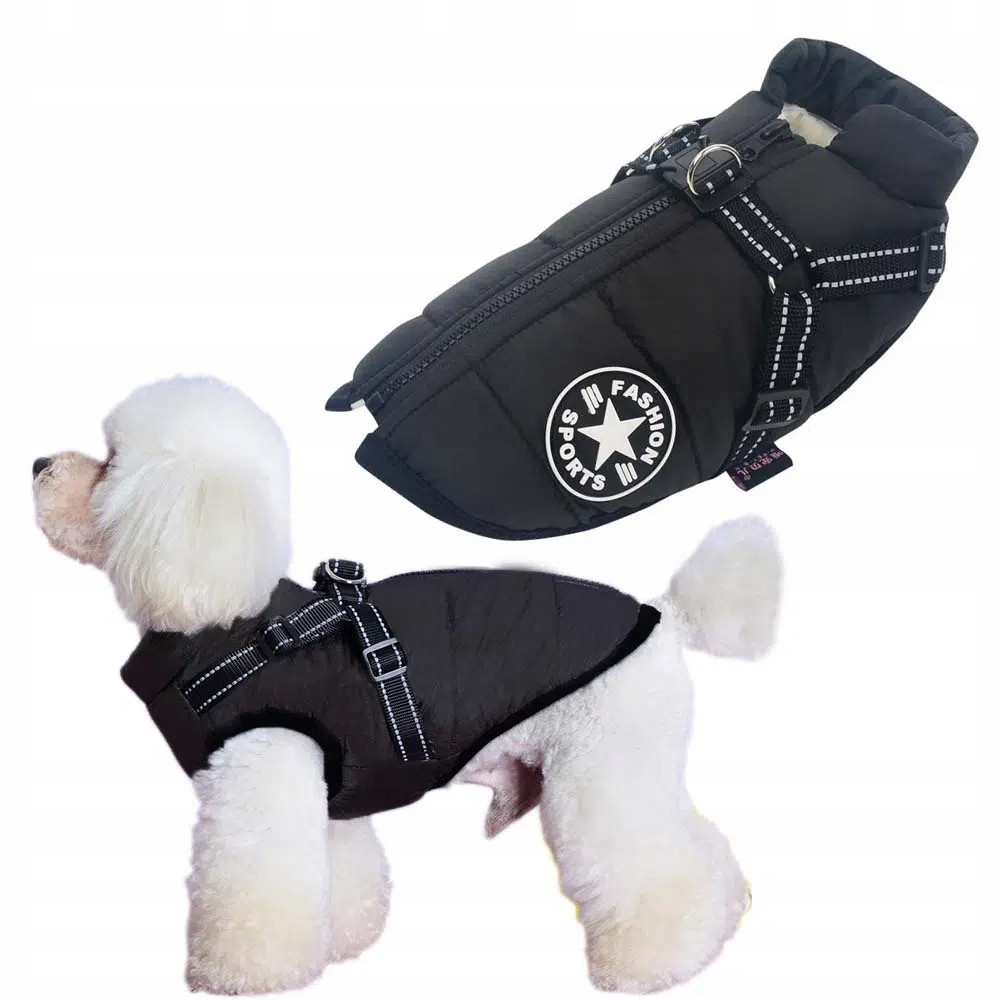 Bunda pro psa se šlemi Fashion Sports Černá S