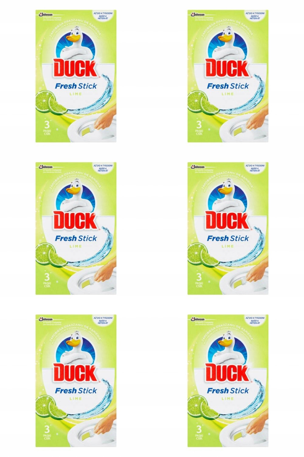 Gelové proužky Duck Fresh Stick Lime 6x9 g