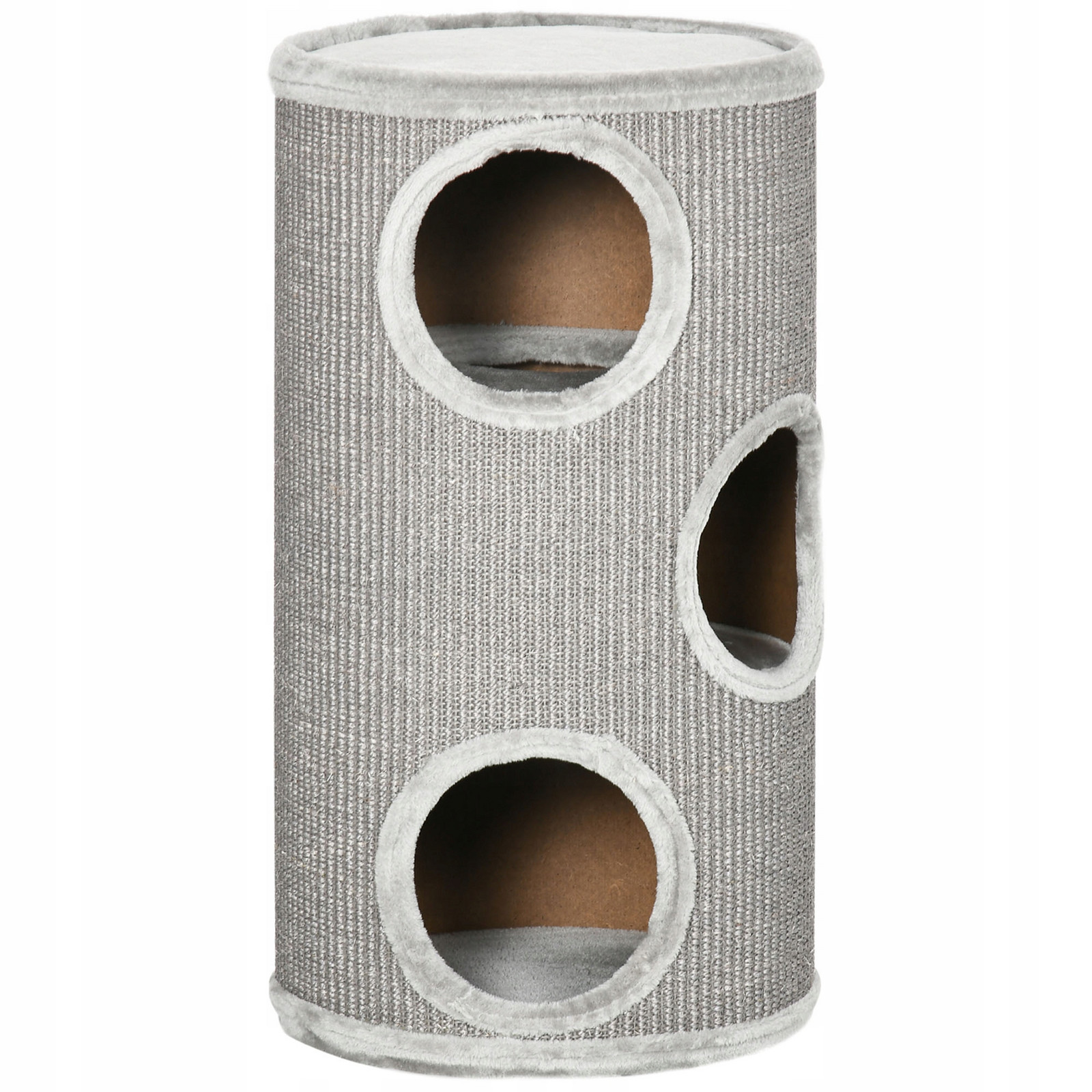 Škrabadlo pro kočky Věž Pelíšek Tuba Stromek se 3 Jeskyněmi Sloupek 70cm