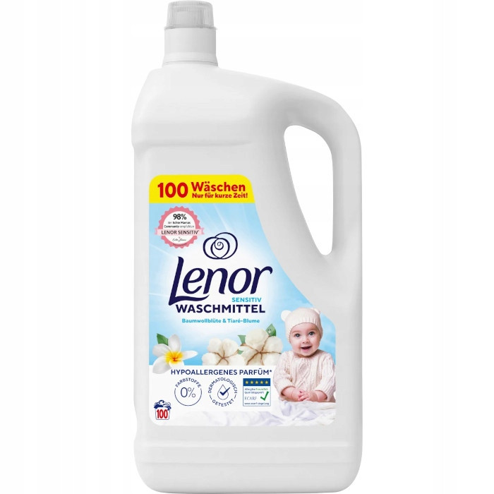 Lenor Sensitiv Baumwollblute Gel 5L (gel na praní bílých i barevných tka