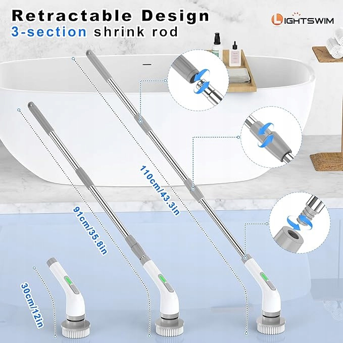 Elektrický čisticí kartáč 7 v1 Lightswim