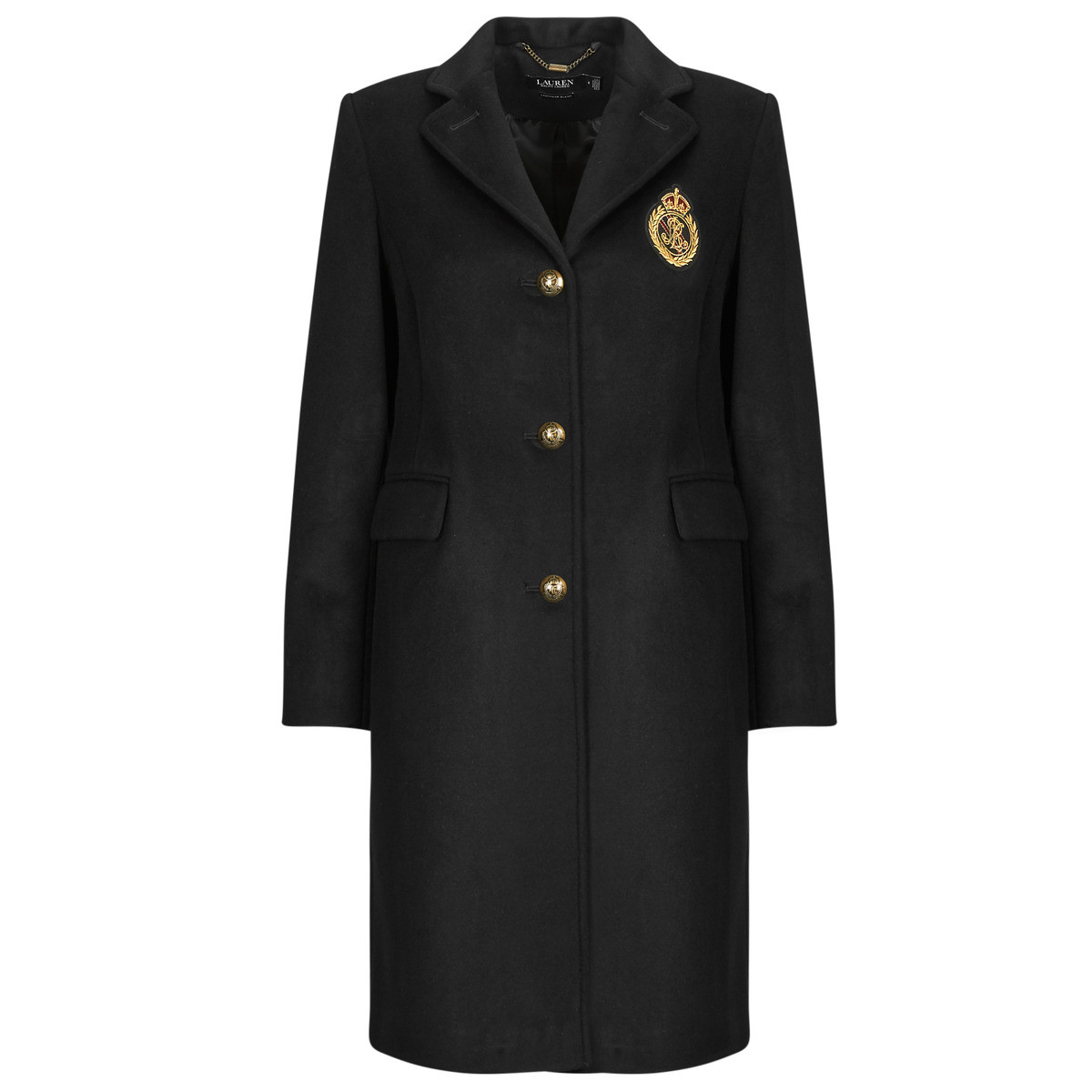 Lauren Ralph Lauren  CRESTED WOOL-LINED-COAT  Černá