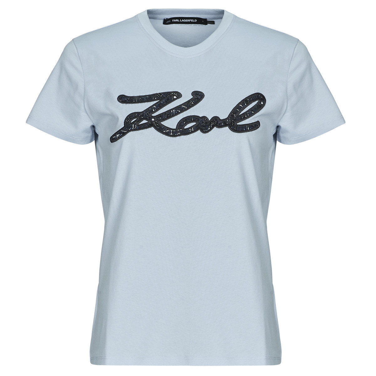 Karl Lagerfeld  BOUCLE KARL SIGNATURE T-SHIRT  Modrá