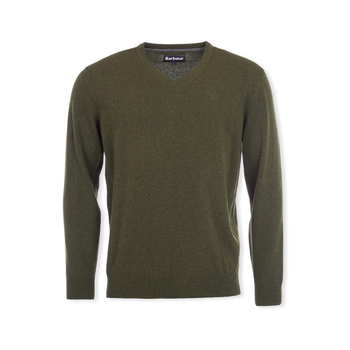 Barbour  Lambswool V Knit - Seaweed  Zelená