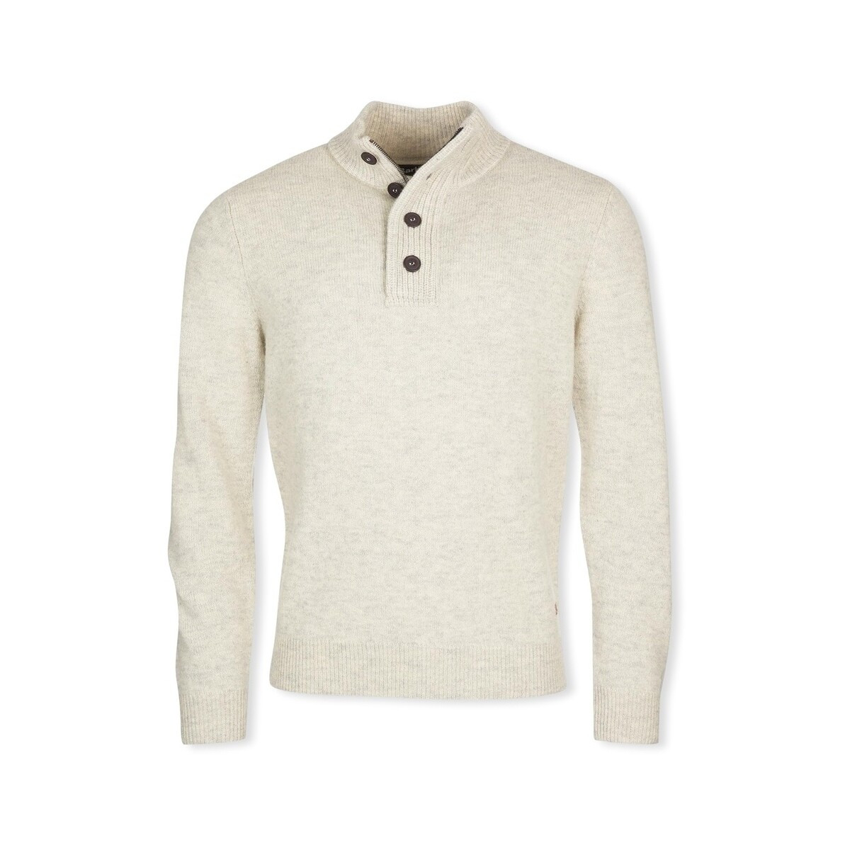 Barbour  Patch Half Zip Knit - Pearl  Béžová