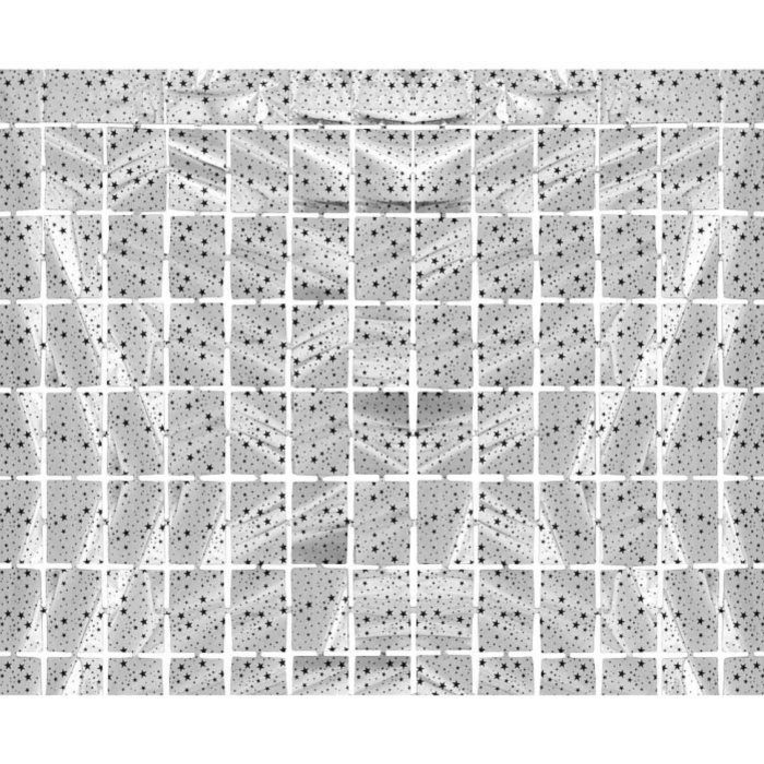 Dekorativní závěs Hvězdy metalický stříbrný 100x200 cm