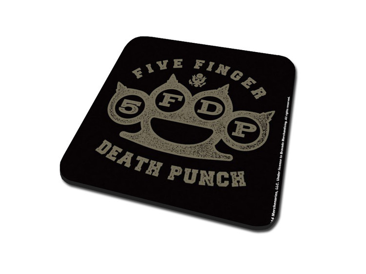 ROCKOFF Podtácek Five Finger Death Punch – Brass Knuckle, 9,5 x 9,5 cm