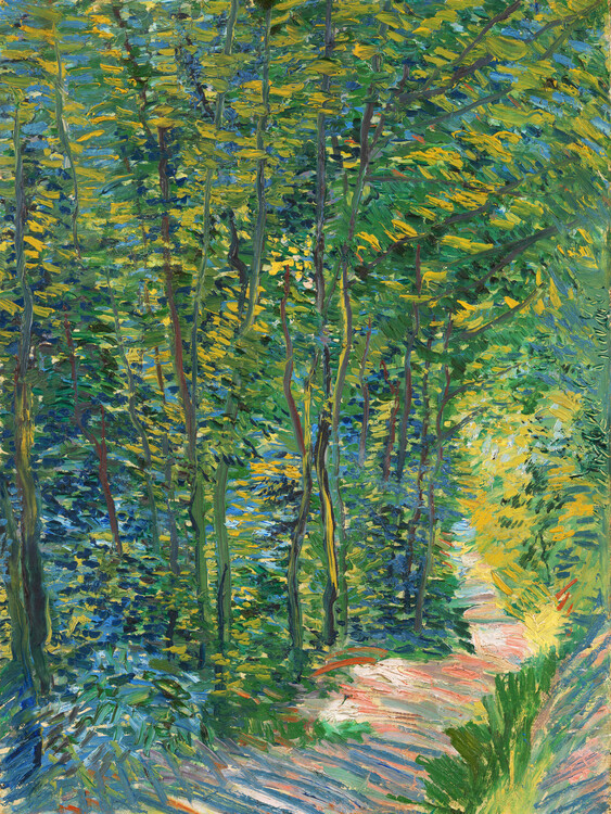 Vincent van Gogh Obrazová reprodukce A path in the woods, Vincent van Gogh, 30 × 40 cm