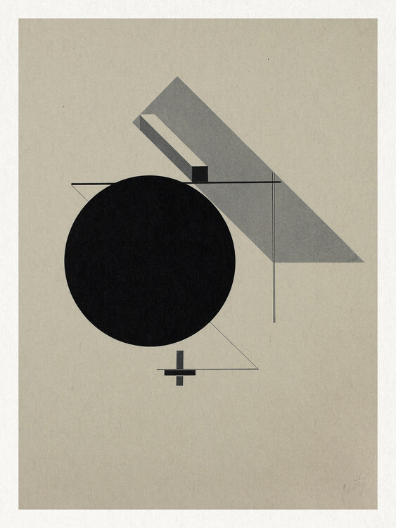 El Lissitzky Obrazová reprodukce Abstract Composition No.4, El Lissitzky, 30 × 40 cm