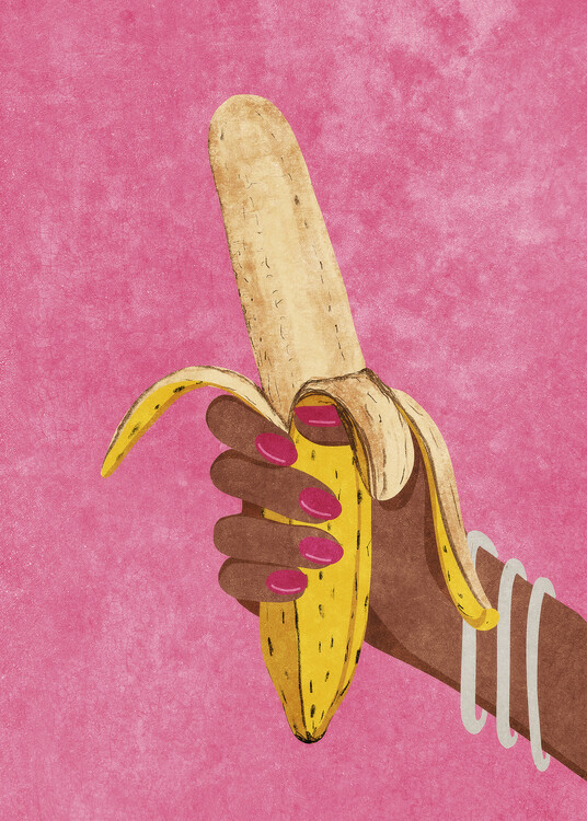 Raissa Oltmanns Ilustrace Banana, Raissa Oltmanns, 30 × 40 cm