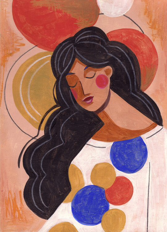 Caroline Bonne Muller Ilustrace Woman in Thoughts, Caroline Bonne Muller, 30 × 40 cm