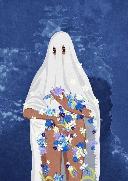 Raissa Oltmanns Ilustrace Ghost, Raissa Oltmanns, 30 × 40 cm