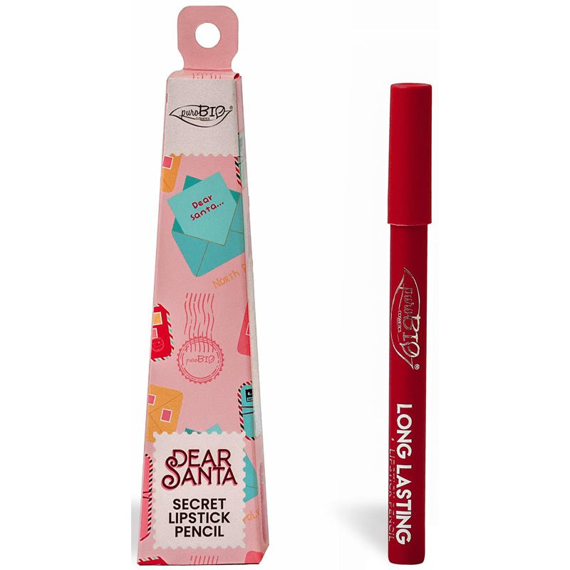 puroBIO Cosmetics Dear Santa SECRET dlouhotrvající tužka na rty v dárkovém balení odstín 013 3 g