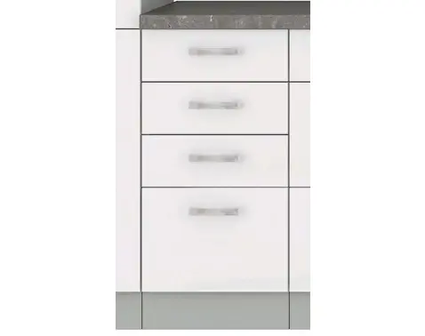 Dolní kuchyňská skříňka Bianka 40D, 40 cm, bílý lesk