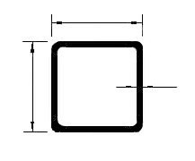 Jekl ocelový čtvercový/obdélníkový - 20x10x1.5mm