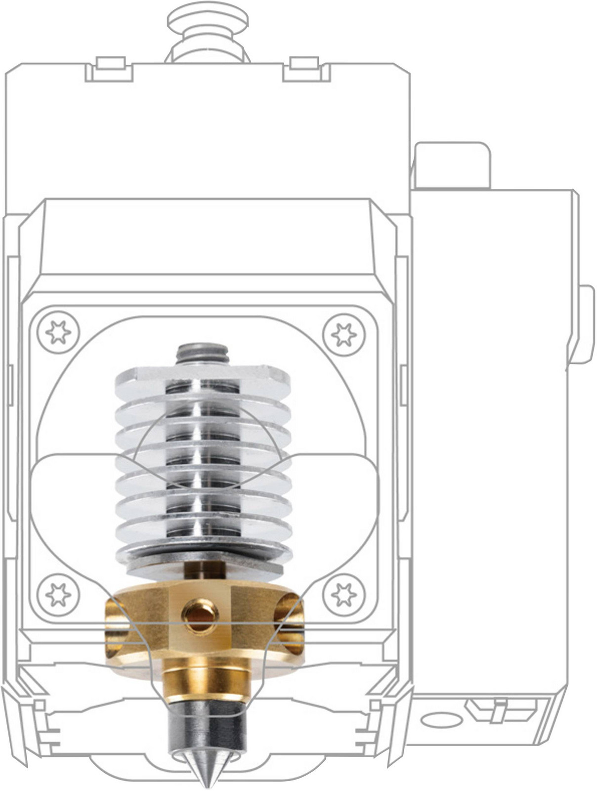 Nerezový extrudér XYZprinting Quick Release HSS 0.4 Vhodné pro 3D tiskárnu: XYZprinting da Vinci Mini Serie Mini W plus  Quick Release HSS 0.4 RSM3WXY100B