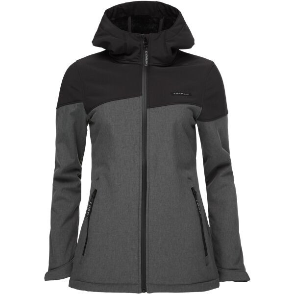 LOAP LUDYSA Dámská softshellová bunda, tmavě šedá, velikost