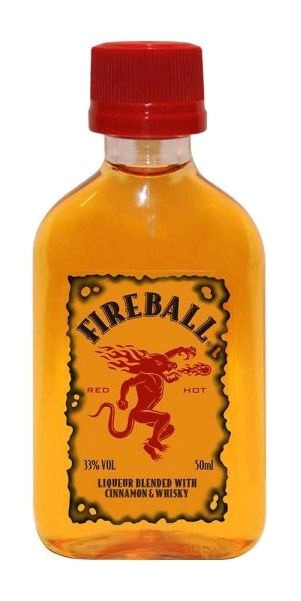 Fireball cinamon & Canadian whisky liqueur by Seagram's 0.05 l