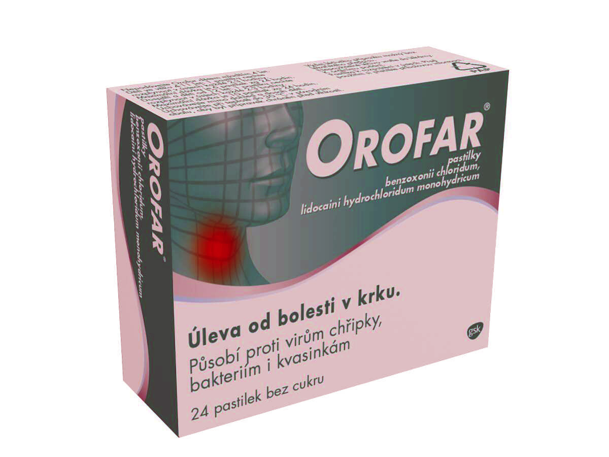 Orofar 1mg/1mg 24 pastilek