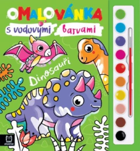 Omalovánka s vodovými barvami Dinosauři - Anna Podgórska