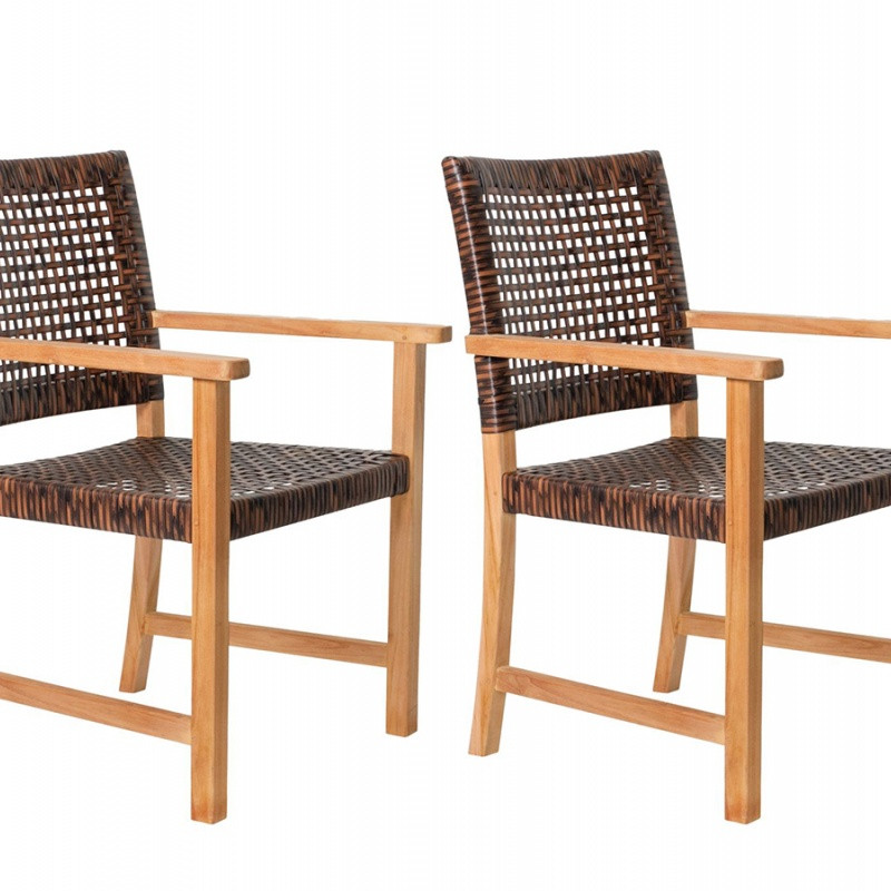 Tuindeco Teak garden chair Madiun (set of 2 chairs)