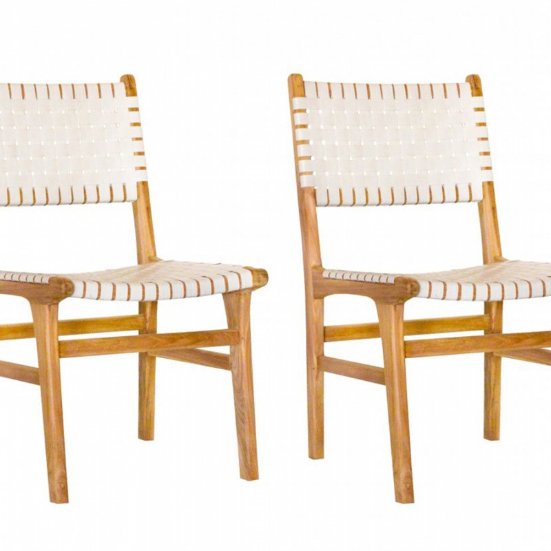 Tuindeco Teak garden chair Mataram (set of 2 chairs)