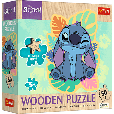 Dřevěné Puzzle 50 dílků Lilo&Stitch