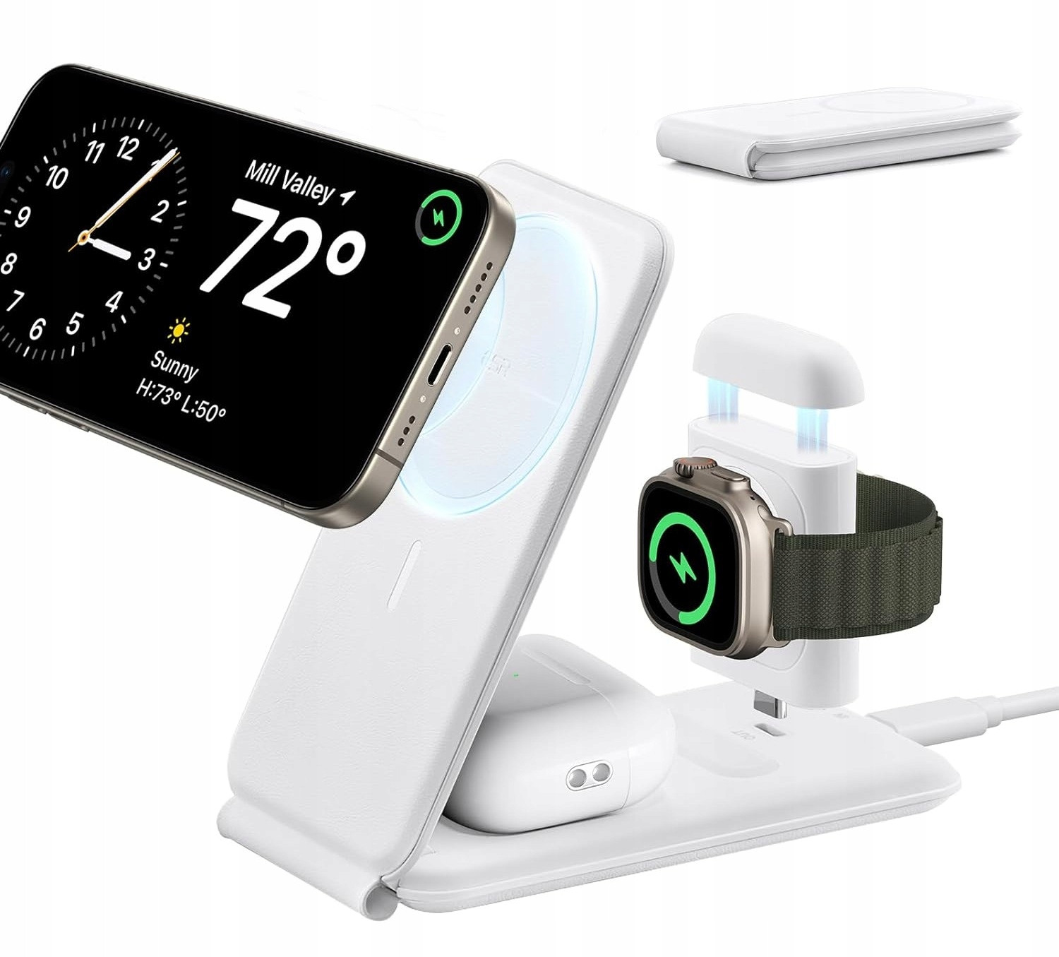 Přenosná Nabíjecí Stanice Esr 3 v 1 Apple Watch a iPhone 8017