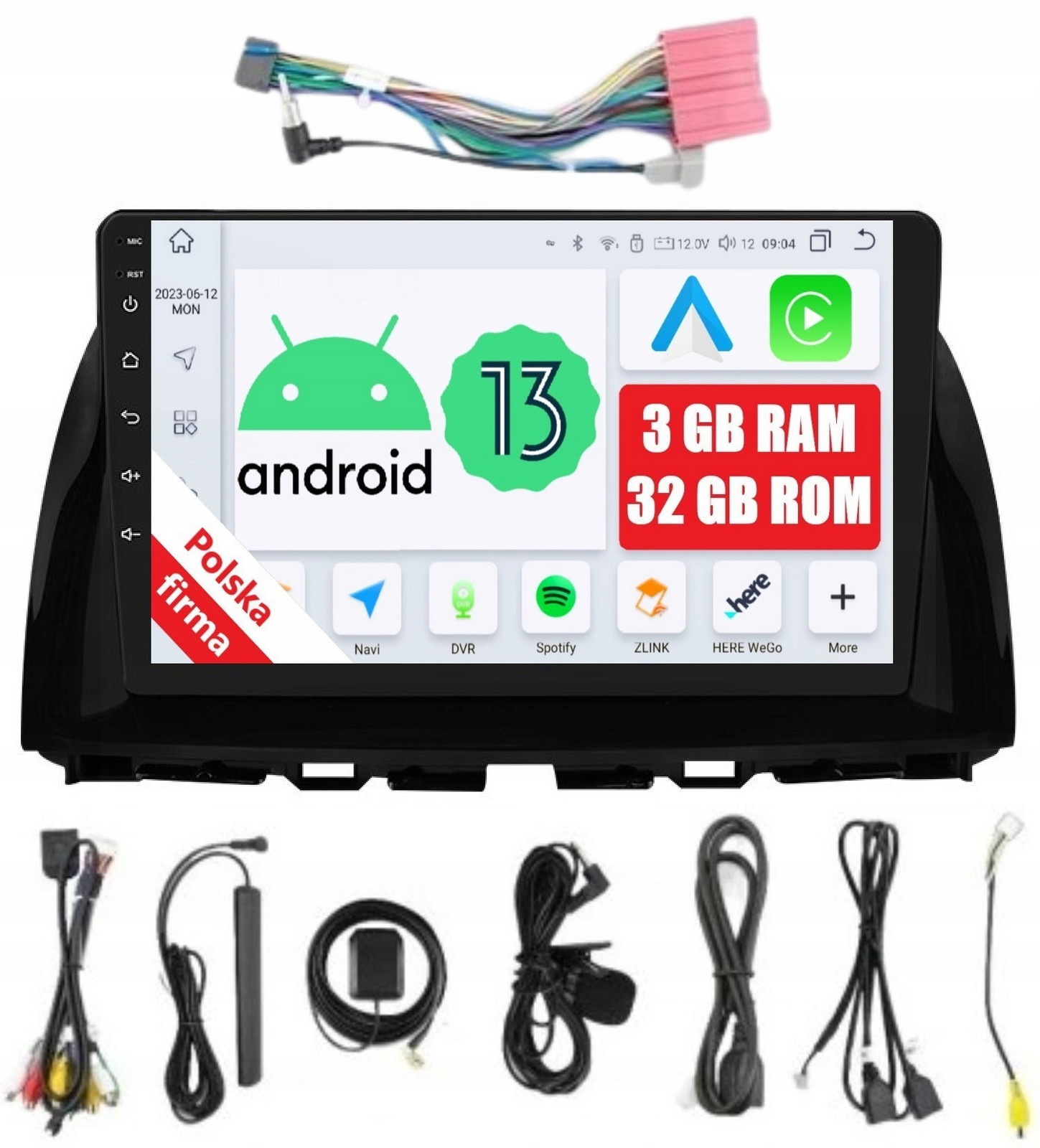 Radio 2DIN Navigace Android Mazda CX5 CX-5 1 A 3/32 Gb Dsp Carplay Lte