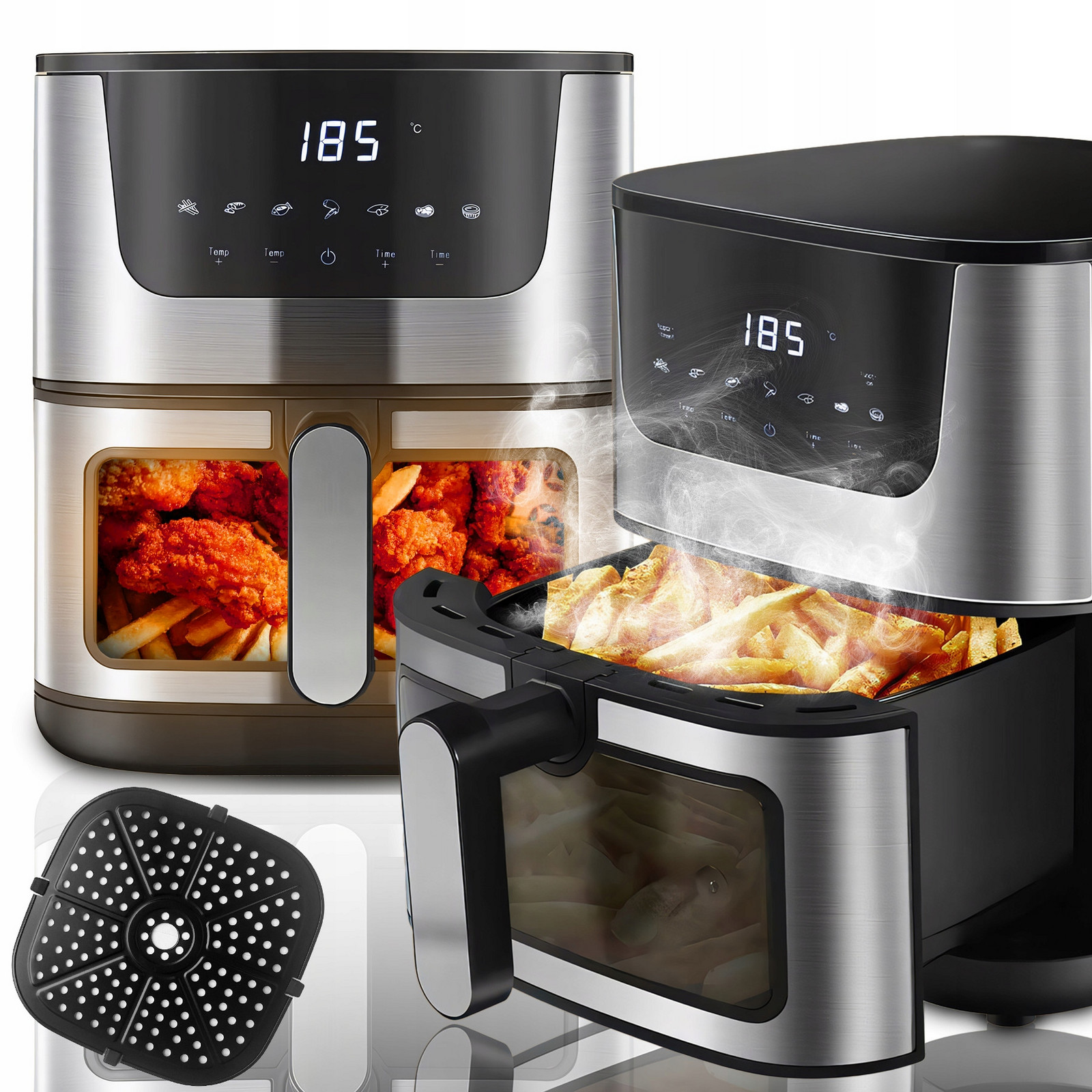 Fritéza Bez Tuku Velká 5,5L Trouba 1500 W Air Fryer 7 Programů