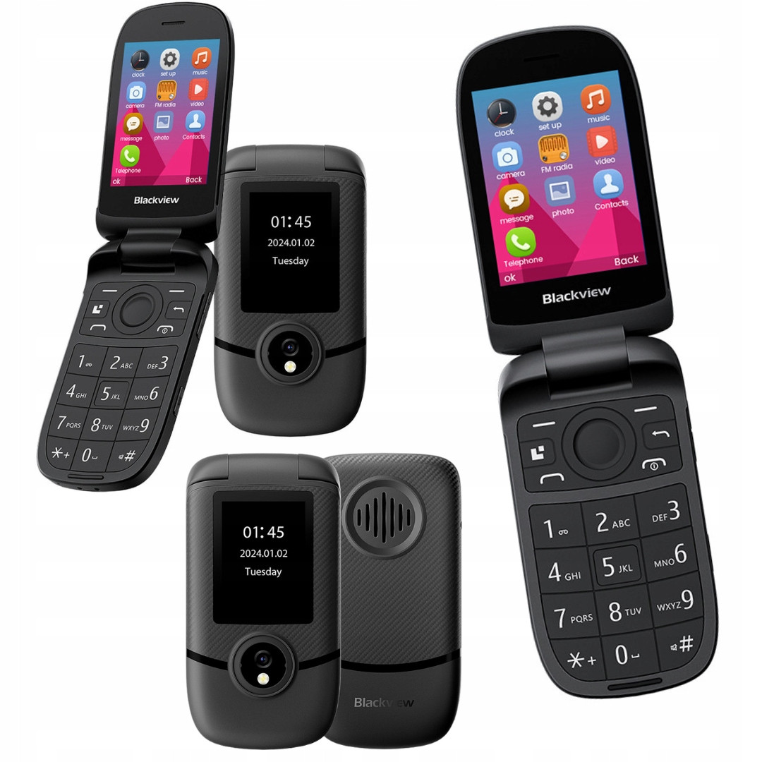 Flipový mobilní telefon Blackview Zeta 48 Mb 128 Mb 4G (lte) černý