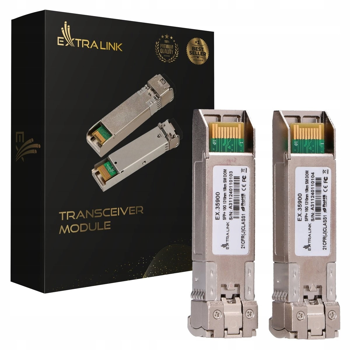 Extralink Sfp+ 10G 2-pack Sfp+ modul 10Gbps, Lc/upc, 1310nm, 10km, sing