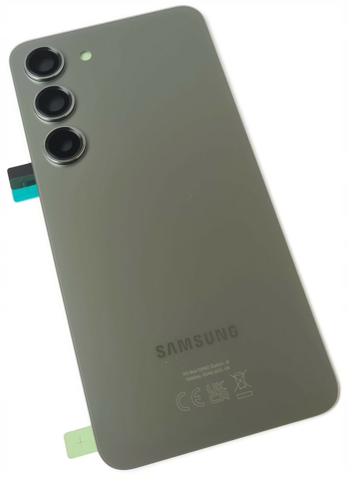 Org Klapka Originální zadní zadní kryt pro Samsung Galaxy S23 SM-S911, zelená