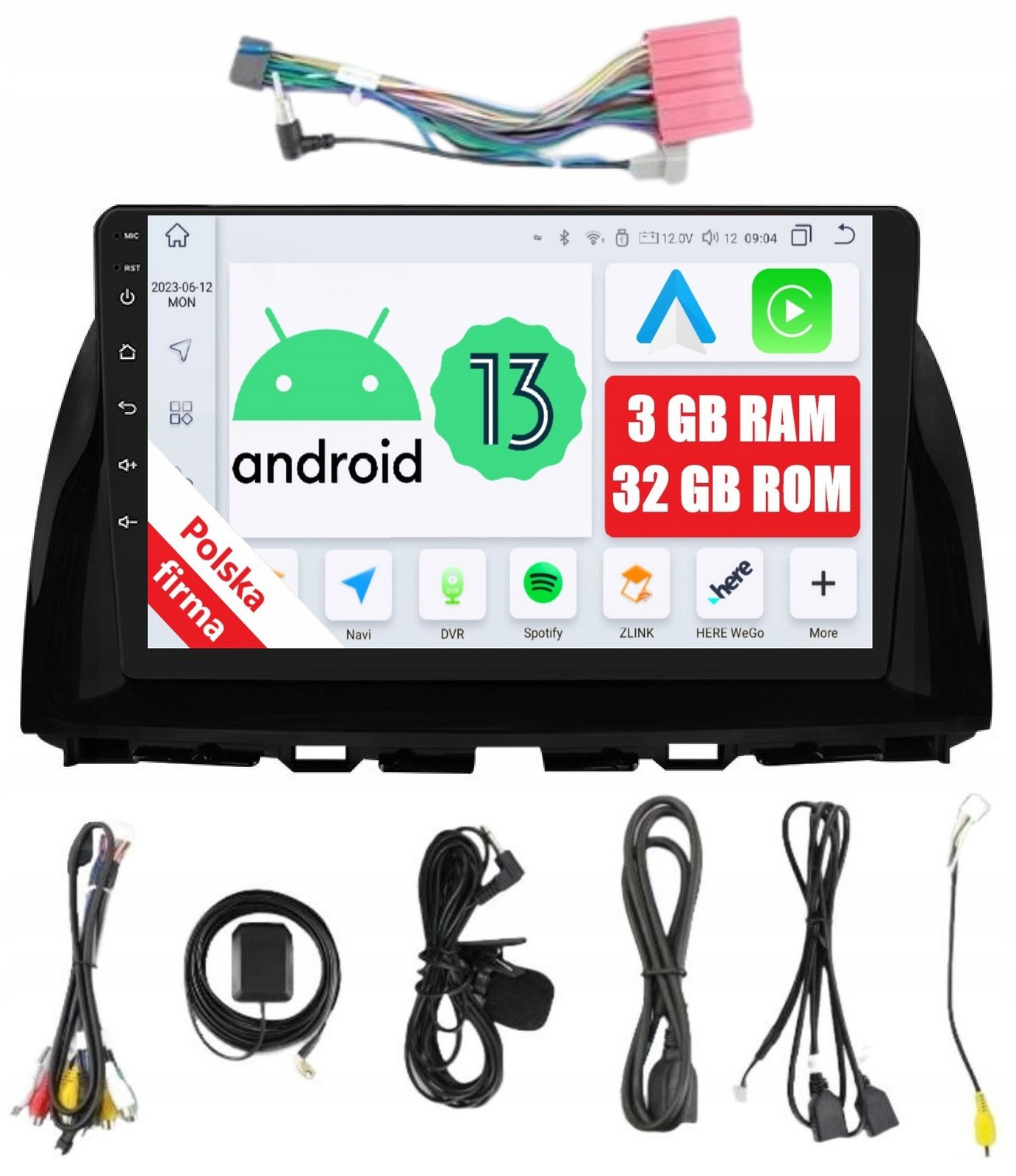 Navigace Rádio 2DIN Android Mazda CX5 CX-5 1 A 3/32 Gb Dsp Carplay