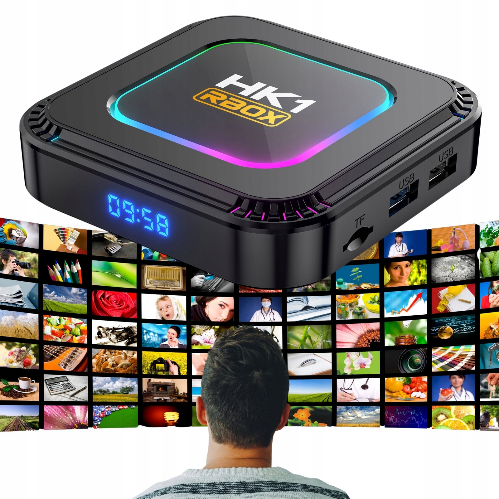 Smart Box Tv 8K 4K Android 13 Wifi 6 Bluetooth 5.0 Tv Nástavec 2024 4+64G