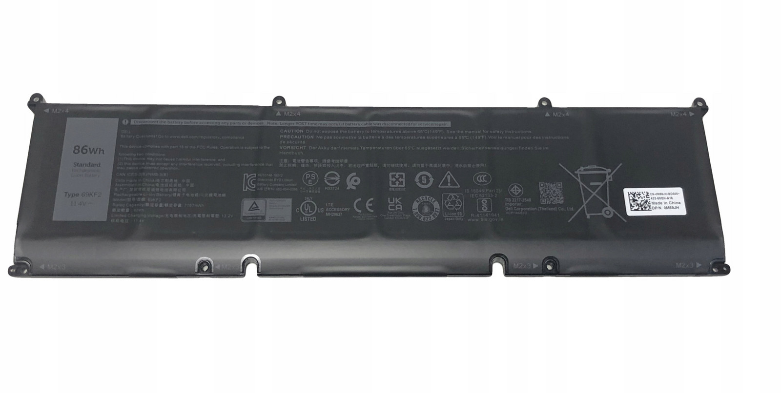Nová Originální Baterie Dell 86WH Type 69KF2 Precision 5550 5560 5570 2024