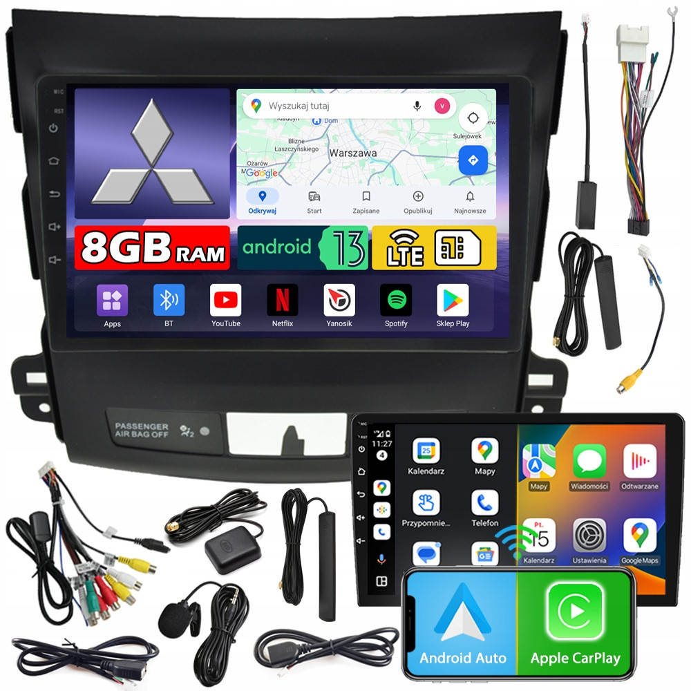 Ncs Autorádio ZQ9 Mitsubishi Outlander 2006-2012 Android 8GB Lte