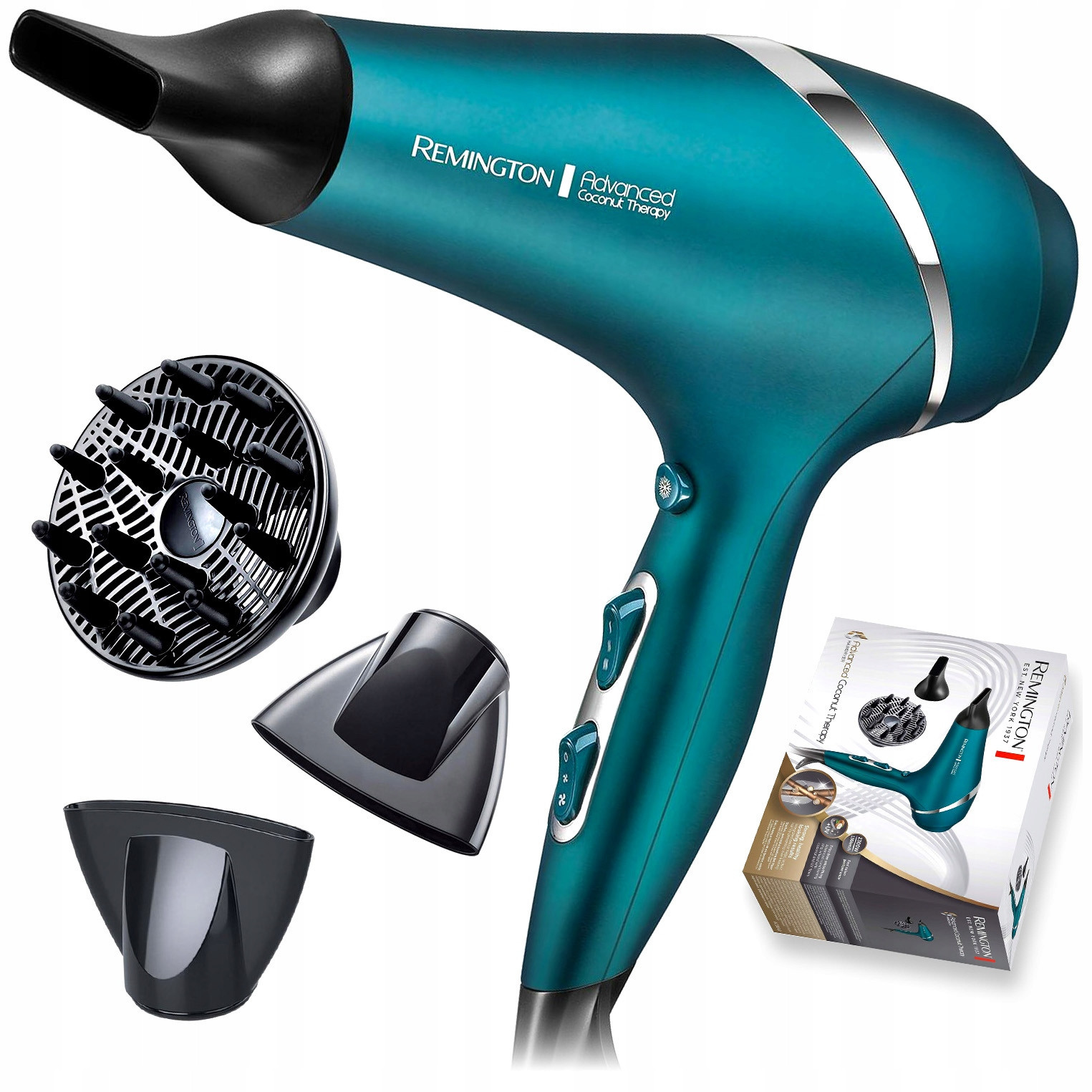 Vysoušeč Vlasů Remington S Difuzérem Ionizace Sensor Motor AC-130km/h