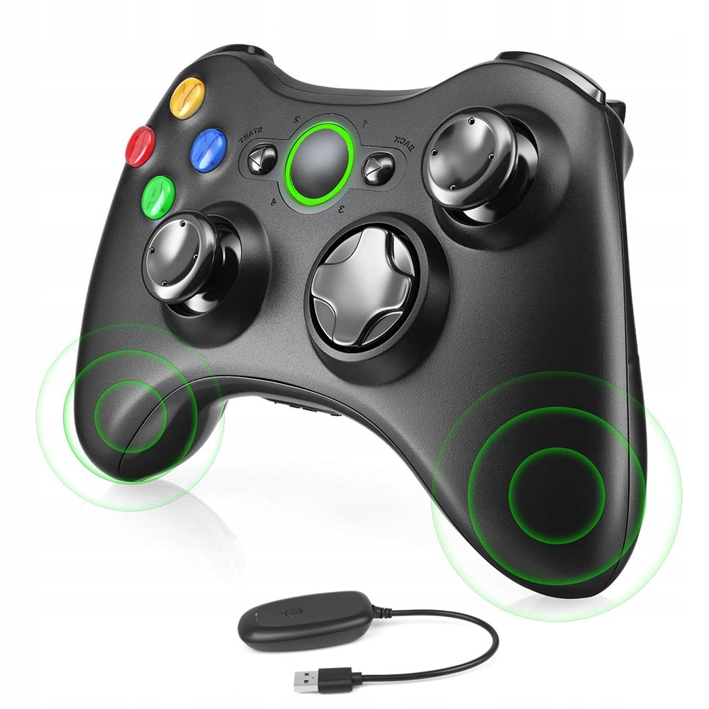 Bezdrátový 2.4GHz Pad Pro Xbox 360 Gamepad Ovladač Přijímač