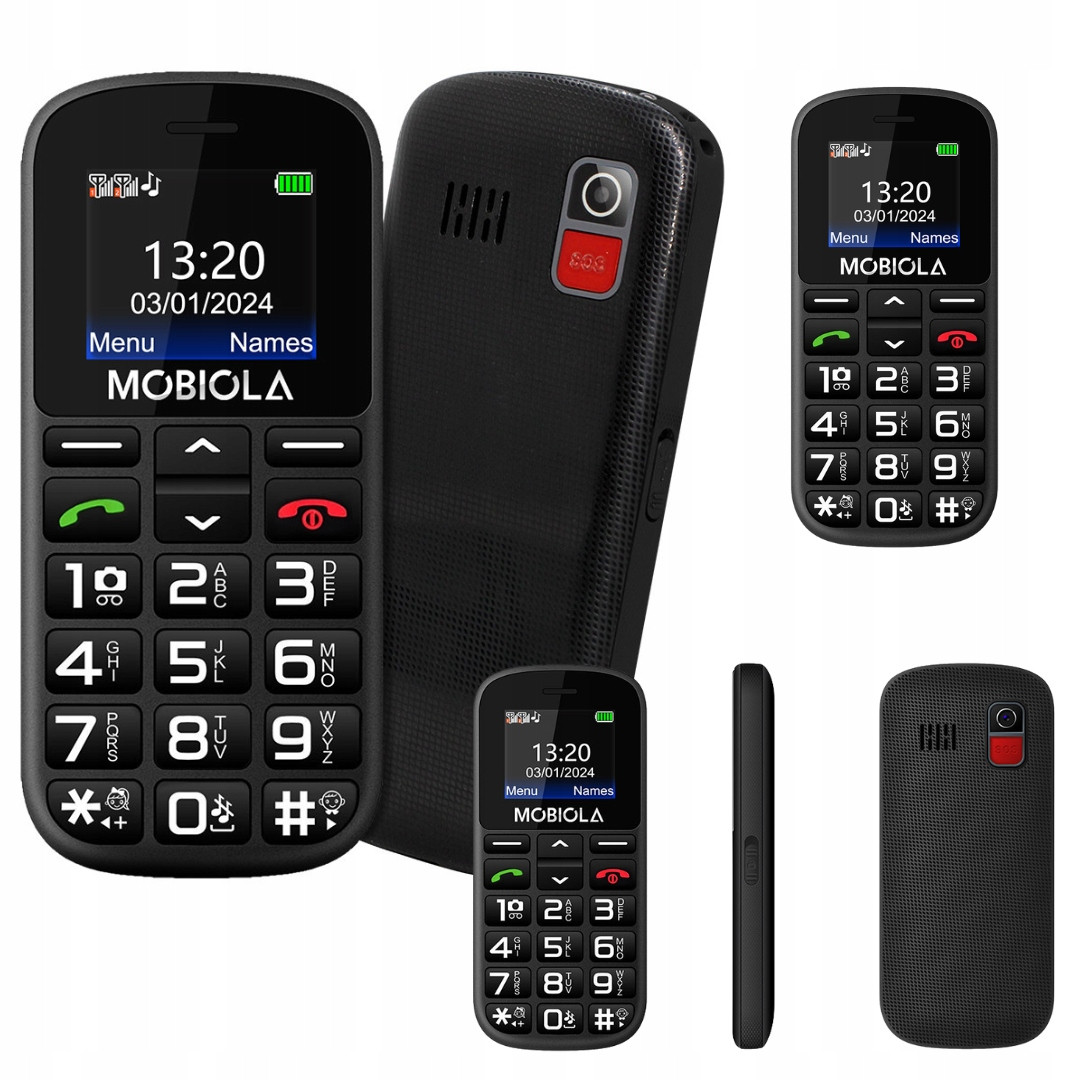 Gsm Telefon Mobiola MB200 2G Telefon Pro Seniora Černý