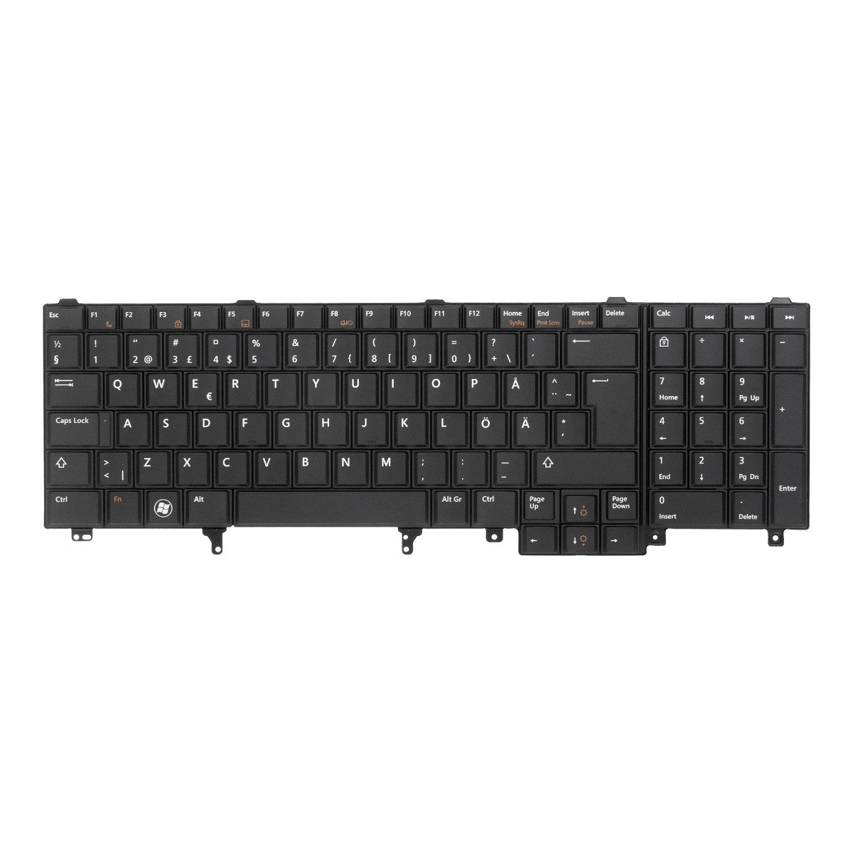 Dell 0HT0D2 Finnish Švédská Qwerty klávesnice pro Latitude E5520