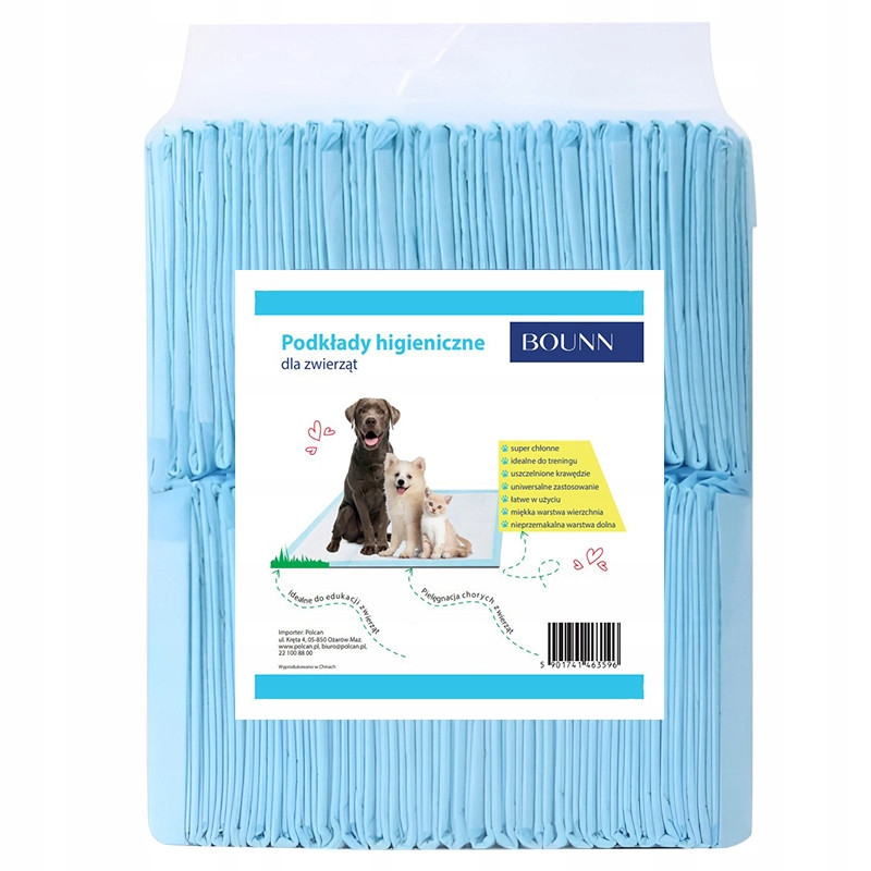 Hygienická podložka pro zvířata 60x90 cm savost do 600 ml 100 kusů