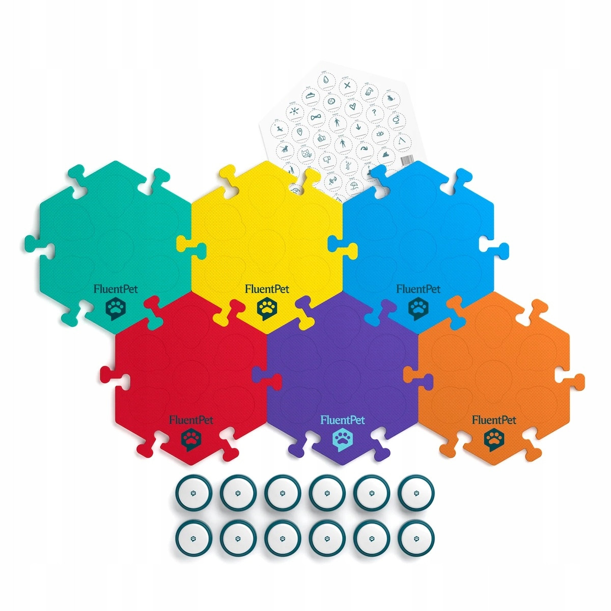 FluentPet Basic Key Vocal Kit sada 12 tlačítek s pěnovými podložkami