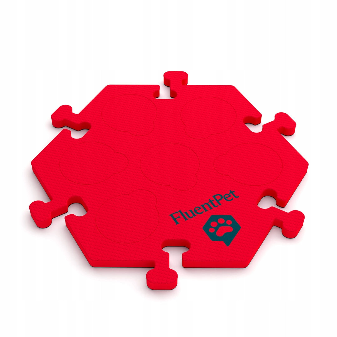 FluentPet HexTile Compact pěnová podložka na tlačítka červená