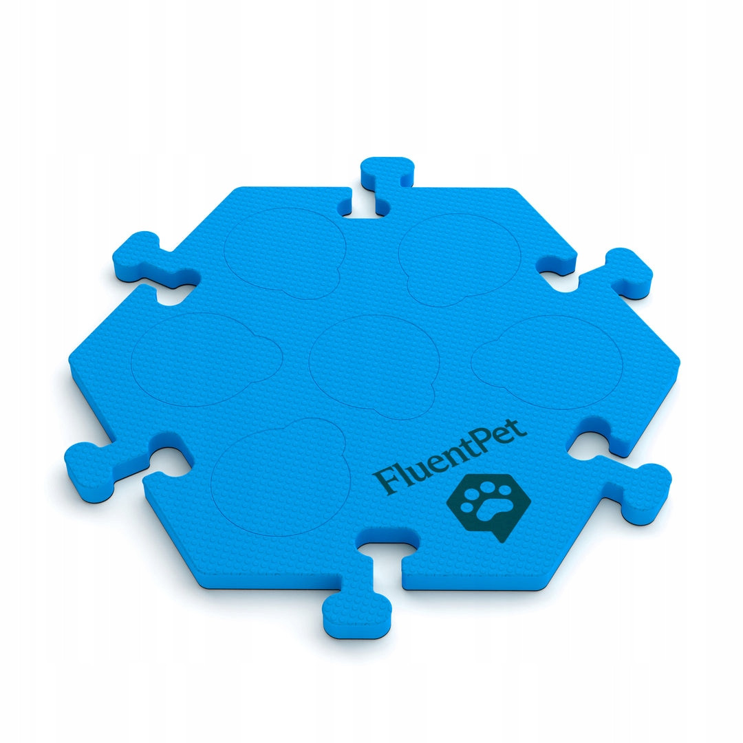 FluentPet HexTile Compact pěnová podložka na tlačítka modrá