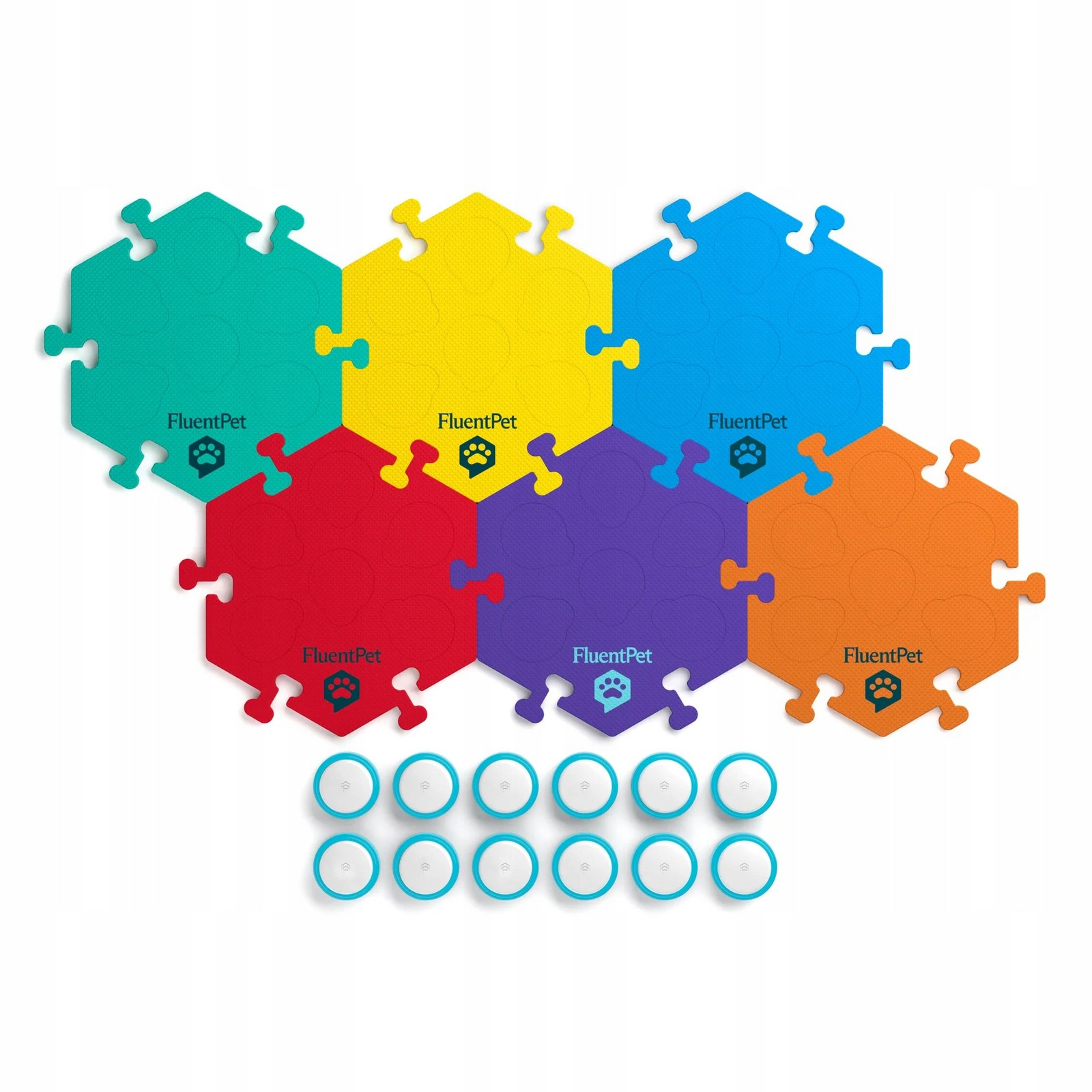 FluentPet Connect Key Vocab Expansion Kit sada 12 pěnových tlačítek